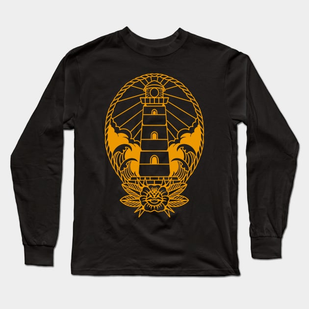 the lighthouse tattoo Long Sleeve T-Shirt by donipacoceng